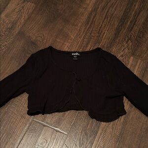 Zunie Black Crop Ruffle Toddler Sweater, 5T